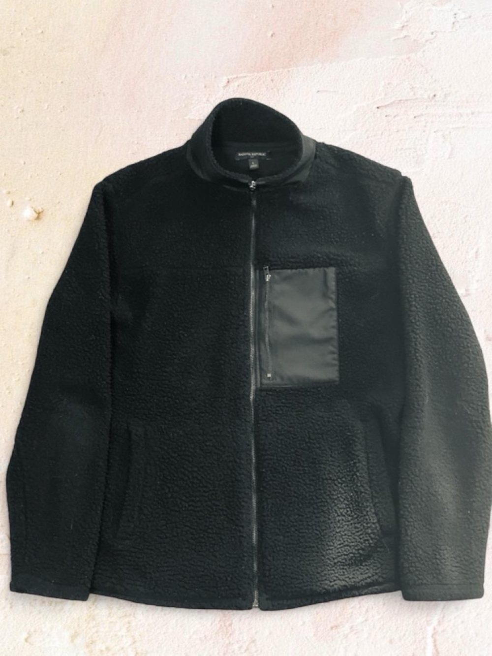 Banana Republic Black Sherpa Zip Jacket